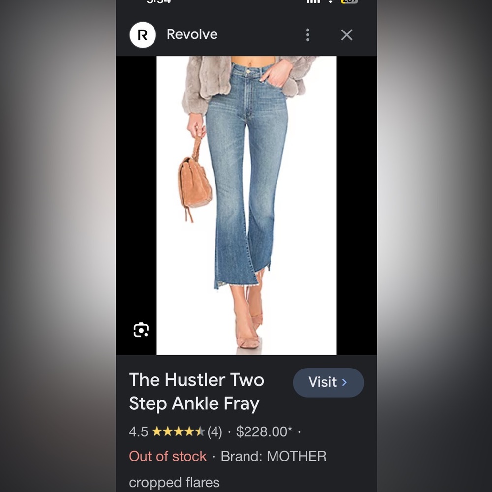 MOTHER the hustler two step ankle fray